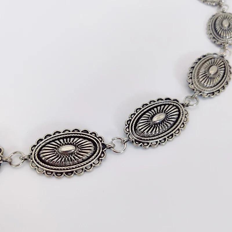 Ethnic waist chain accessories Bohemian versatile belt women's dress high-end dress with waistband metal retro