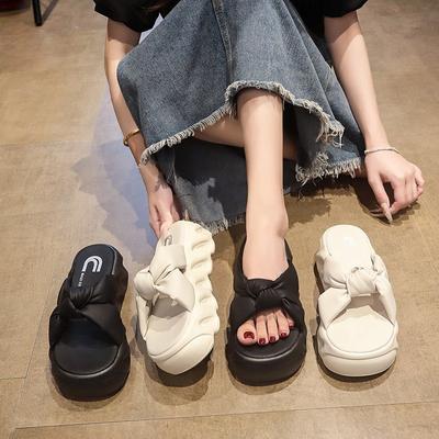 Premium Sense Popular Cool Slippers Women's Summer Wear 2025 New Thick-soled Heightening Skirt Muffin Beach Sandals