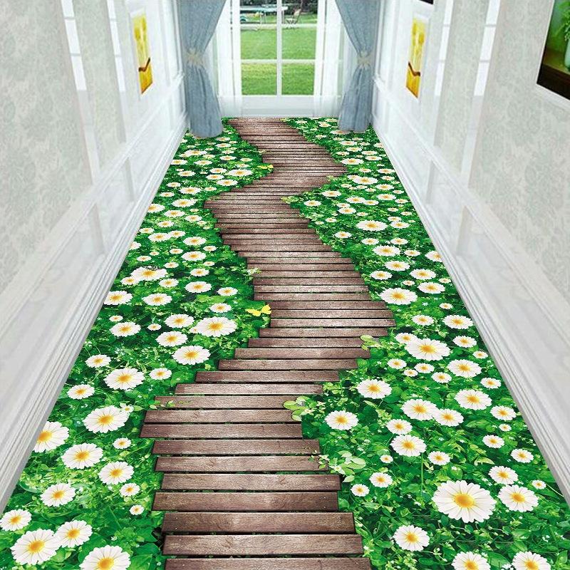 3D Corridor Carpet Living Room Carpet Bedroom Bedside Crawling Mat Coffee Table Entrance Door Mat