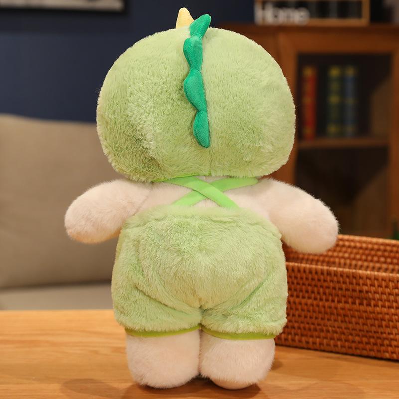 Little Bear In Rabbit Clothes Plush Toys Stuffed Animal Pig Soft Doll Sofa Pillow Cute Gifts for Baby Room Decor