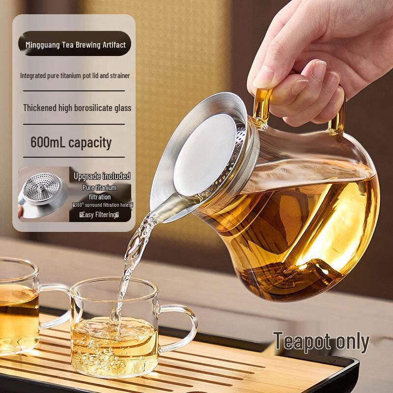 Glass Teapot with Stainless Steel Infuser