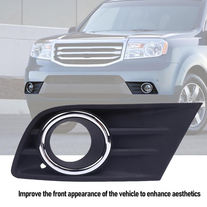Fog Light Cover Fog Light Cover with Chrome Trim Abrasion Proof Stylish Front Bumper Fog Lamps Bezel Trim Fog Light Frame