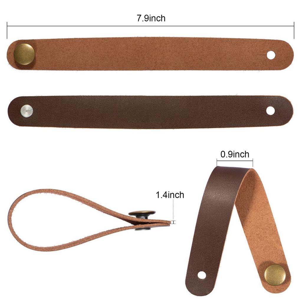 Miwaye Guitar Neck Strap Guitar Leather Strap Holder Button Safe Lock for Ukulele Bass Acoustic Guitar Accessories