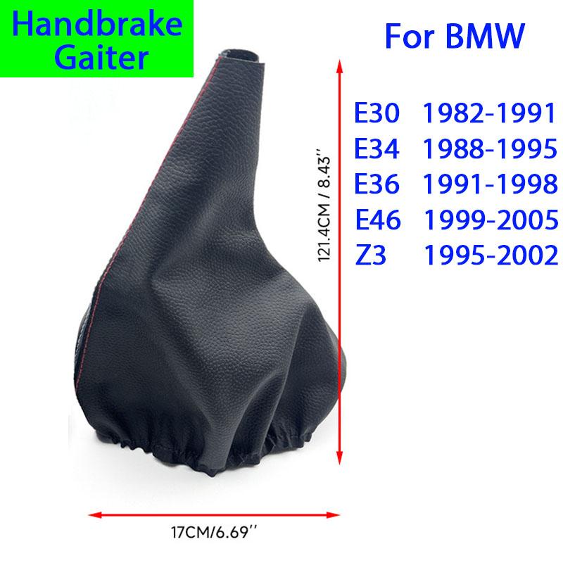 HQ Car Shift Gear Stick Dust-proof Cover for BMW E30 E36 E34 E46 Z3 Manual Models Handbrake Handle Faux Leather Cover