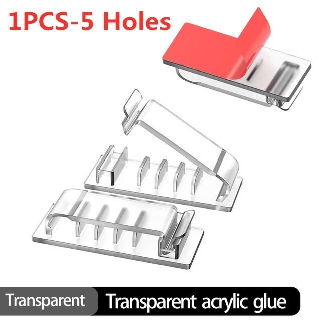 Multipurpose Holes Cable Organizer Clips Wire Winder Cord Management USB Charger Holder For Mouse Keyboard Car Protector Manager