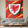 Wales National Football Team Red Dragon Crest Shield Wall Tapestry Soccer Fan Decor for Bedroom Man Cave Gift