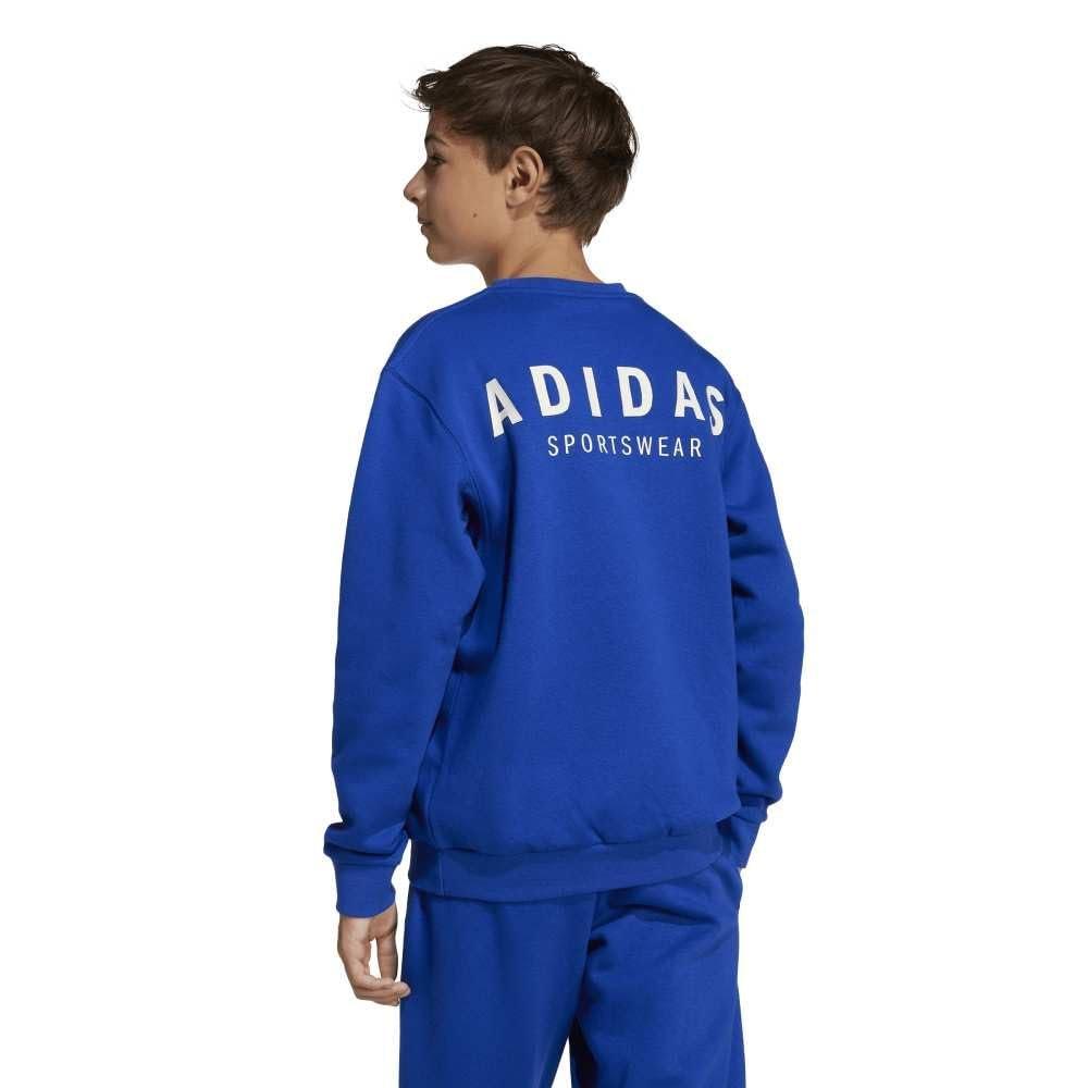 adidas Boys ALLSZN GFX Sweatshirt KPH32 Team Royal Blue Off White Size 130