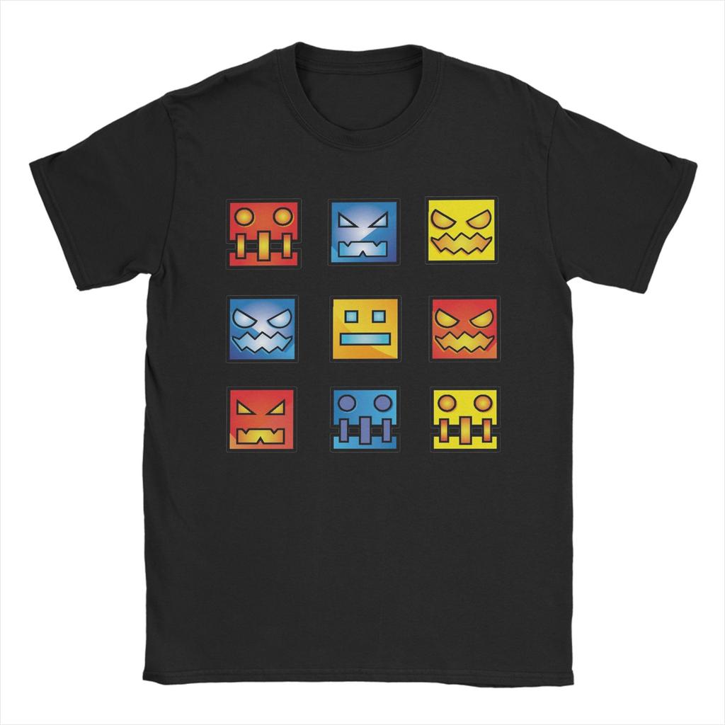 T-shirt Unisex Unisex Runner Geometry Dash Gioco Divertente 100% Cotone Magliette Manica Corta Geometric Dash T-shirt Girocollo Abbigliamento Estate