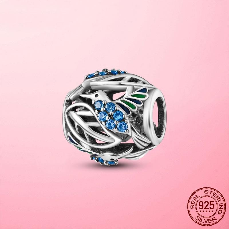 New 925 Silver Snake Coffee Cup Dog CZ Cactus Charms Beads Fit Original Women Bracelet Fine Silver Jewelry Gift