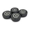 4PCS RC Military Truck 70mm Beadlock Wheel Tires & Rims Heavy Bearing Spare Part of MN90/91 FY001/002 1:12 Model for Car