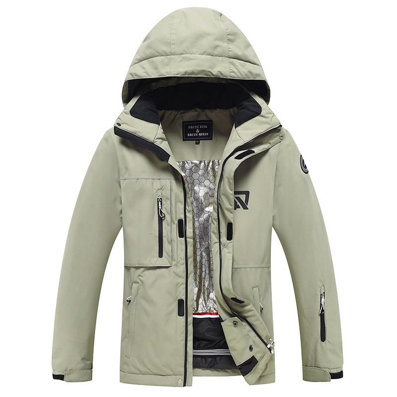 Jaquetas de esqui para homens e mulheres ao ar livre à prova de vento impermeável snowboard jaqueta respirável quente multi-bolsos jaqueta de esqui unissex capuz casaco de neve