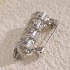 Multi Layer Hollow Curved Brooch Minimalist Trendy Women Clothing Decor Accessory