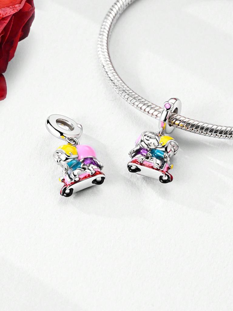 Valentine'S Day Love Roses Beads Charm Copper Plated Fit Charms Copperoriginal Bracelet For Jewelry Making Diy Charm