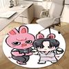 1pc Kpop Team7 Design Printed Area Round Carpet for Bedroom Living Room Home Decor Rugs Mat Non Slip Mat Rug for Bedside