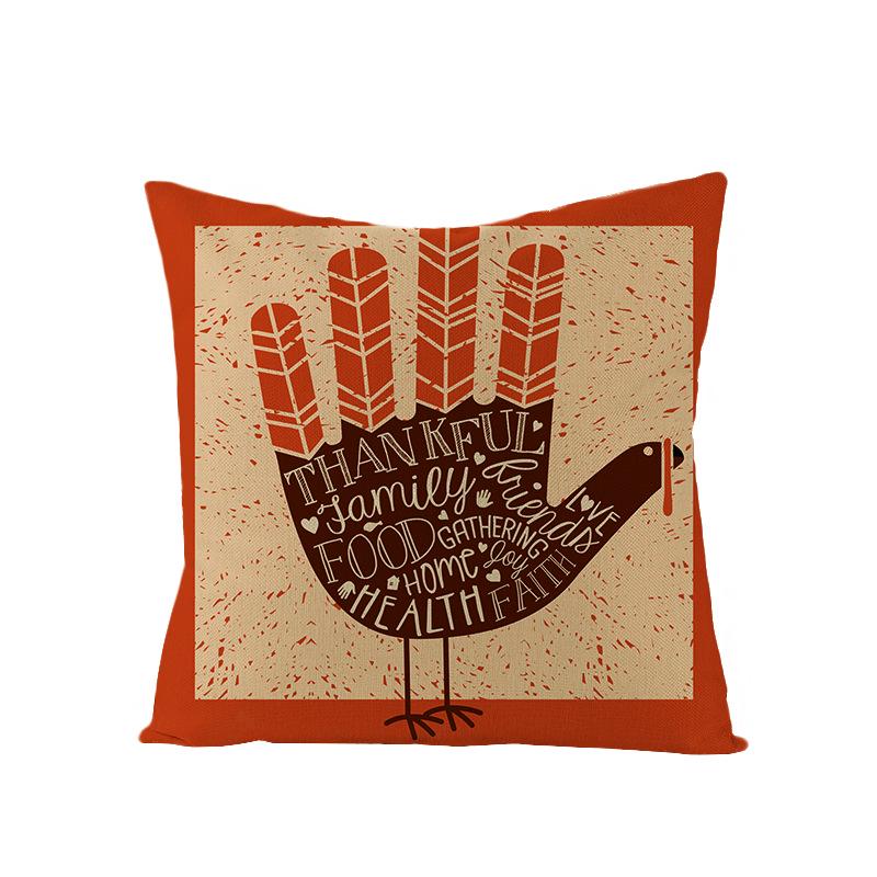 New Thanksgiving Turkey Polyester Pillow Cover Ins Nordic Pillow Cushion Cover Home