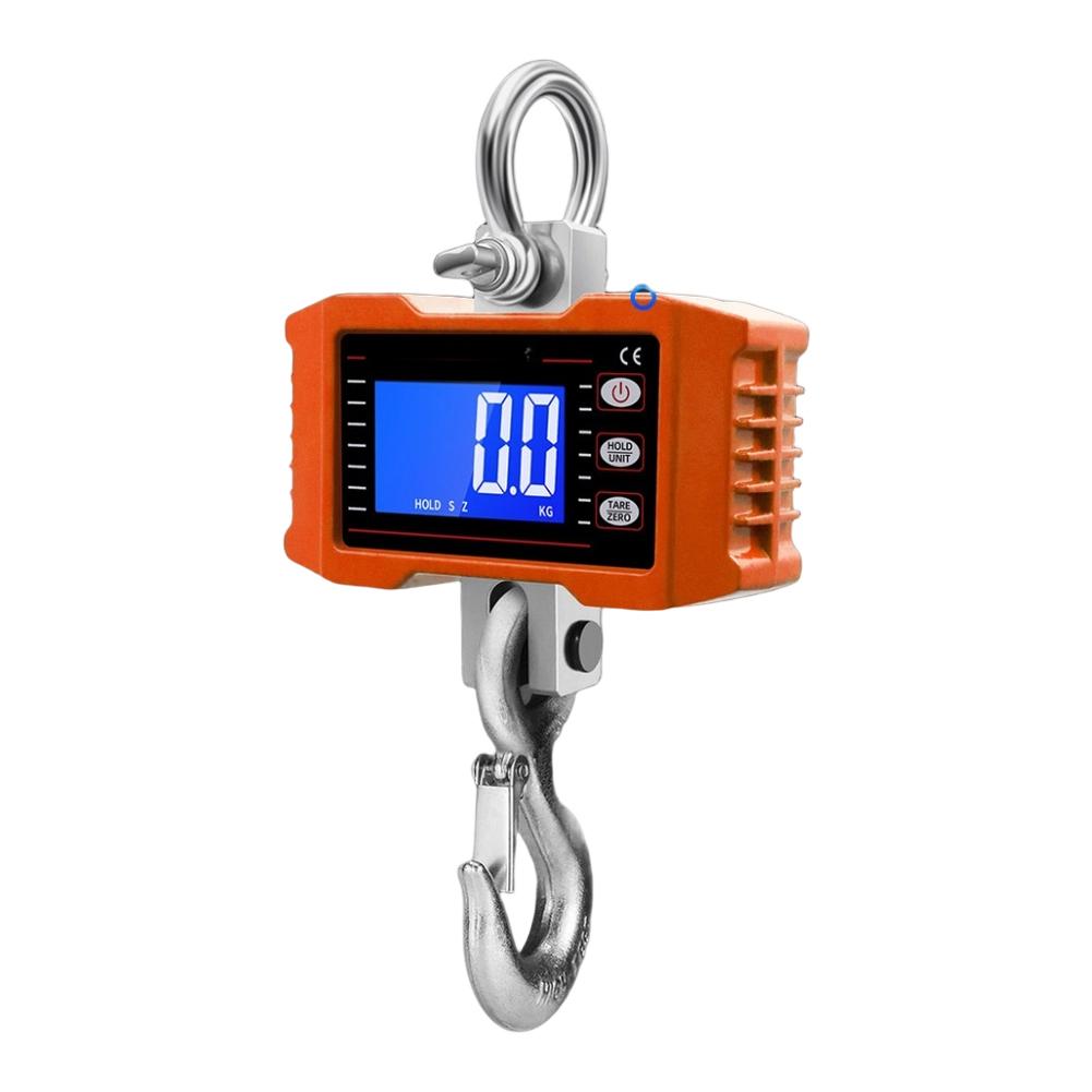 2204lb Capacity Digital Crane Scale with Large Backlit LCD Screen and Easy Operation Buttons for Heavy Load Measurement
