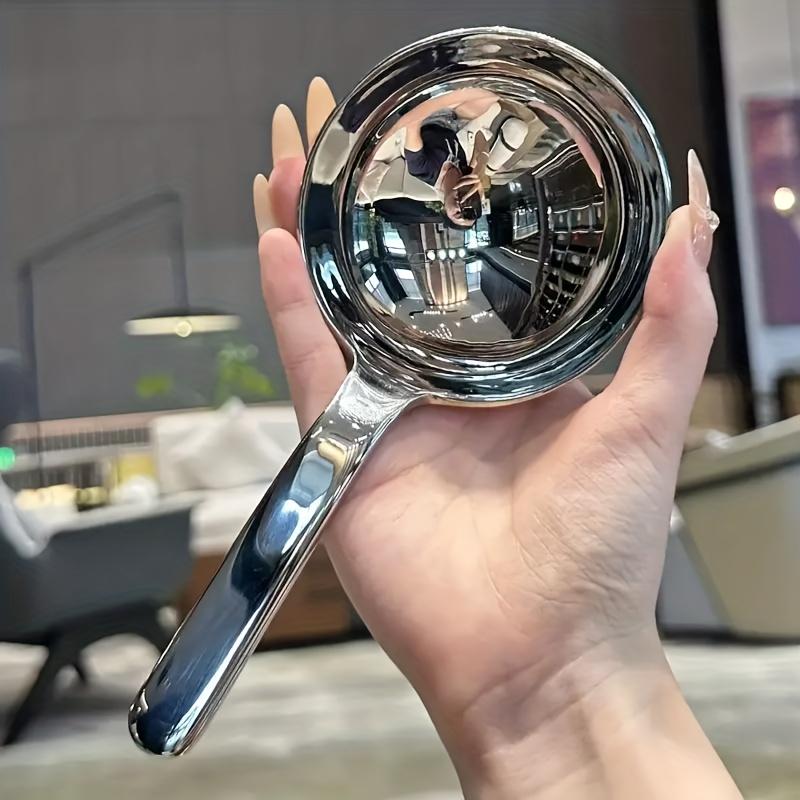 1pc Stylish Large-Head Soup Ladle, Easy-to-Clean Stainless Steel Material - Suitable for Making Soups, Frying Dishes