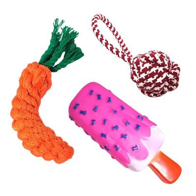 BUCKY Puppy Tug, variedade de brinquedos para cães, cores misturadas, 1 peça
