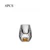 Luksus Krystallglass Vodka Glass Sake Shochu Glass Bar Likør Dobbelbunn Gull Folie Glass Tekopp Eksklusiv gaver Hard brennevin