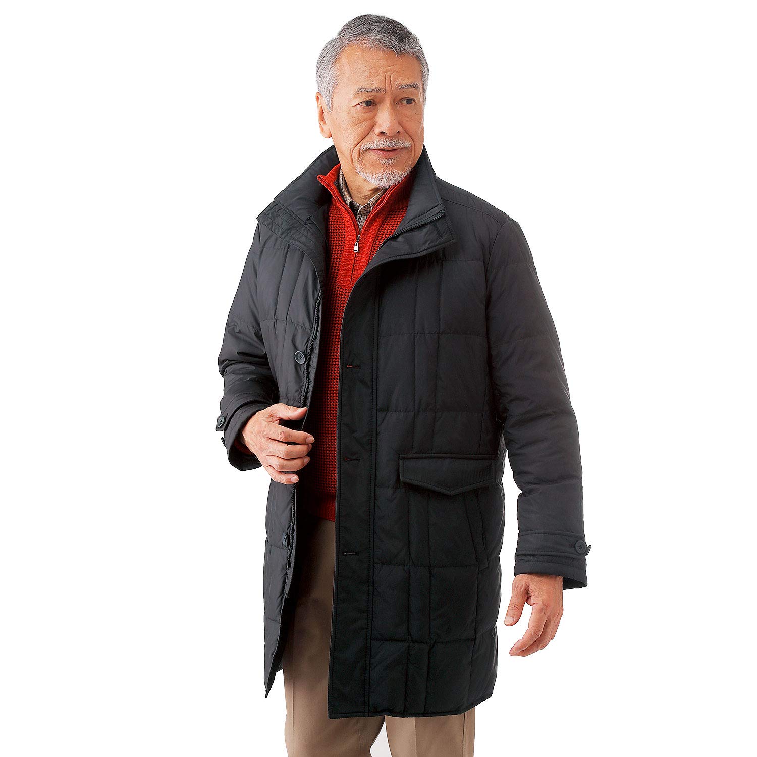 

HUNTINGTON CLUB Пуховое длинное пальто мужское водоотталкивающее (Очень большой, черный) чёрный