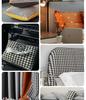 Houndstooth Polyester Linen-like Thick Sofa, Car Seat Cover & Pillowcase Fabric