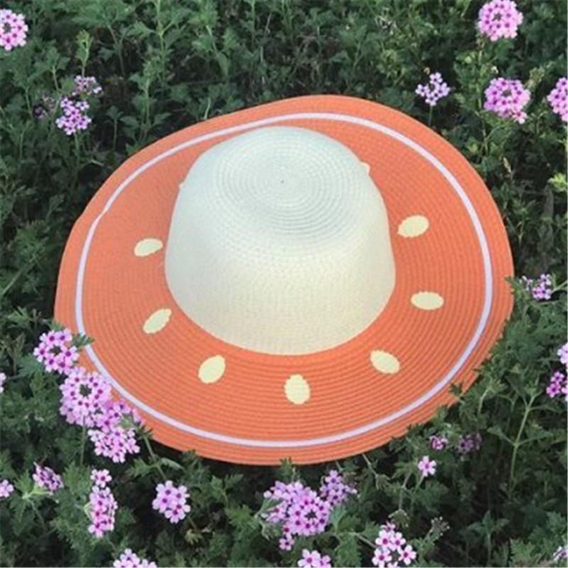 2021 Spring Summer Parent-child Beach Straw Hat Panama Hat Lady Women Watermelon Modeling Straw cap girls outdoor visor Sun Hat