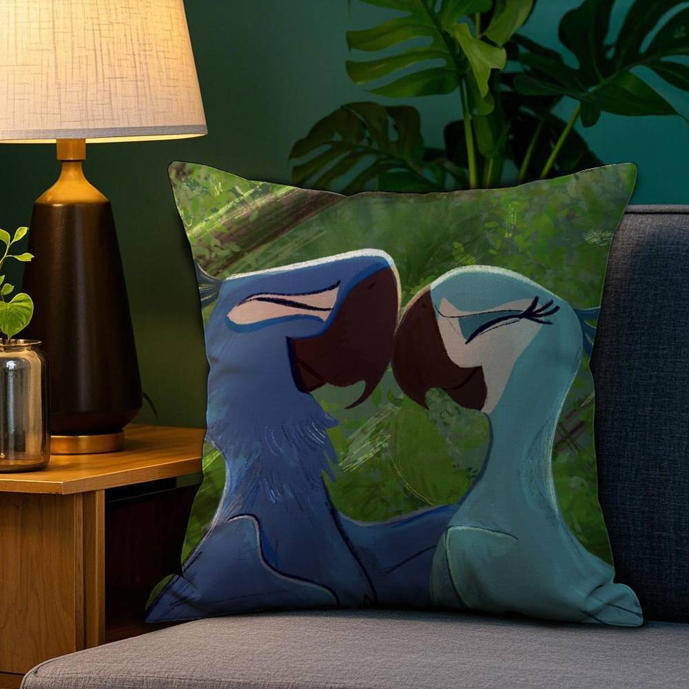 R-Rio A-Adventure Pillow Case Plush Linen Soft Double Sided Printed Design Throw Cushion Decorative Home