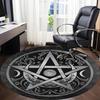 1PC Witchcraft Symbol Office Round Area Rug, Mat Suitable For Office, Under Office Chairs Bedroom Living Room Home Decor, Room Deco