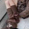 Harajuku Style Solid Color Leg Warmers Slouchy Socks Warm Leg Guard Boot Covers Slouchy Leg Warmers Women's Flared Wide-leg Slouchy Socks