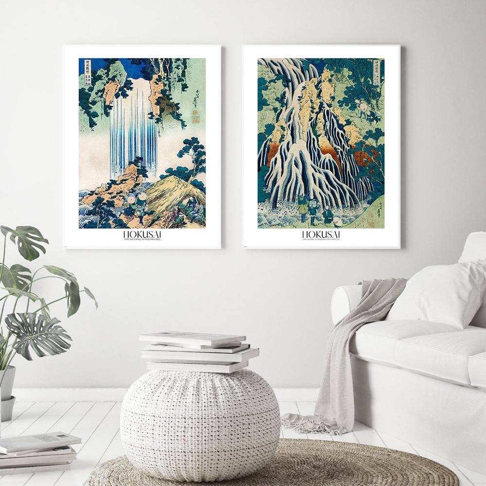 The Great Wave Surfing Poster Katsushika Hokusai Exhibition Canvas Painting Print Picture Vintage Wall Bedroom Home Decoration No Frame