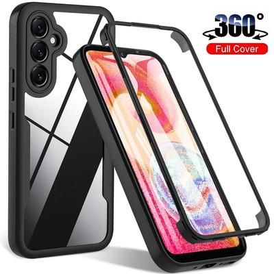 360° Case for Samsung Galaxy A55 5G A35 A54 A34 Full Cover Silicone Case for Samsung A53 A14 A33 A52S A15 A13 Transparent Cover