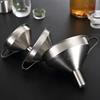 304 Stainless Steel Funnel Metal Wide Mouth Funnel With Strainer Mesh For Cooking Oil Liquid Spice Filter Home Kitchen Gadgets