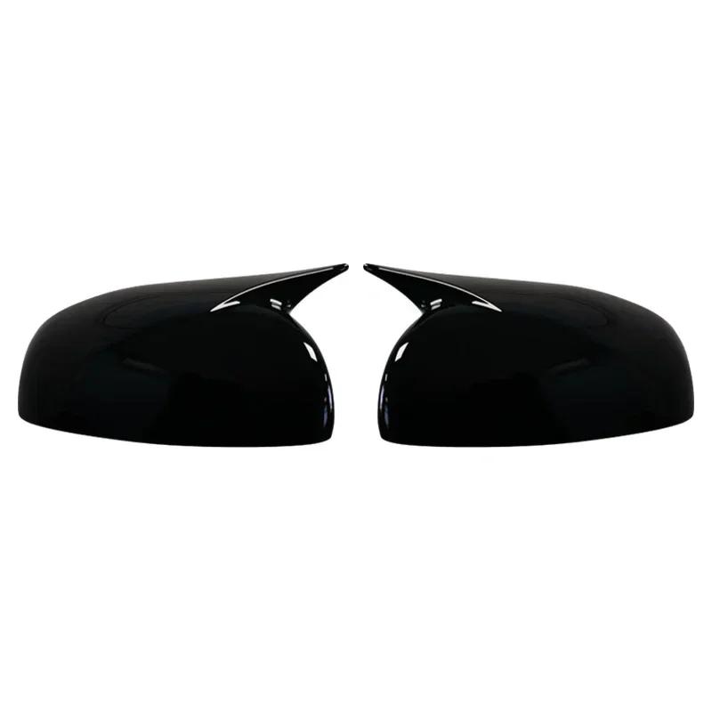 2 PCS For Skoda Fabia 2008-2014 Rearview Side Mirror Cover Cap Glossy Black /Carban Car Mirror Cover Accessories
