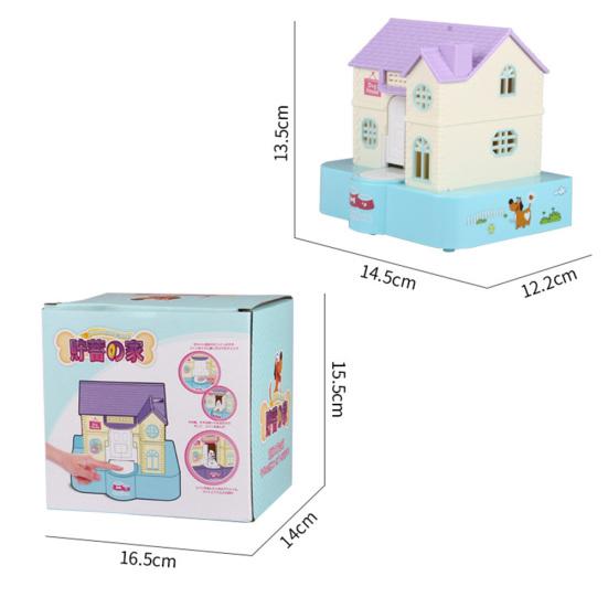 Cute House Dog Stealing Coin Money Saving Box Electric Piggy Bank Toy Kids Gift