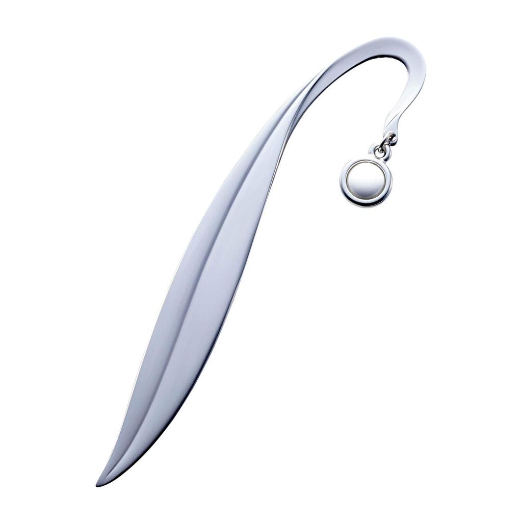 Noritake Bookmark with Bone China Charm, Approximately 13cm Long, Silver and Stainless Steel, MT-BM/MC15