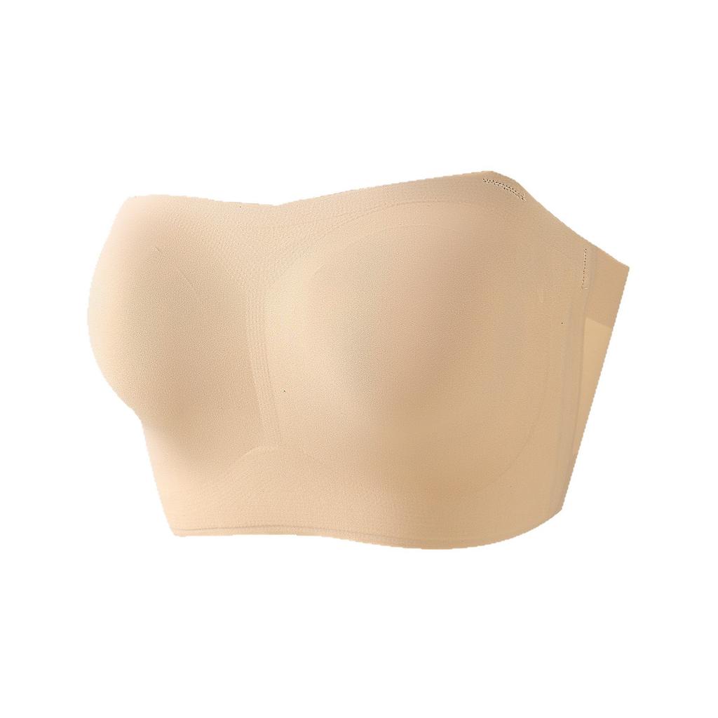 Liquid Foundation Invisible Strapless Women's Inner Tube Top Seamless Summer Thin Large Size Bra Gather