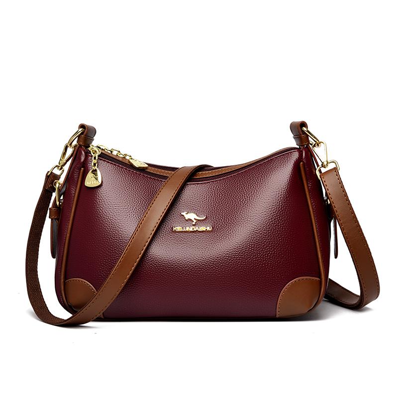 Simple Women's Messenger Bag, Casual Crossbody Bag, Fashionable Messenger Bag, Soft PU Leather Handbag, Suitable for Daily Use and Shopping