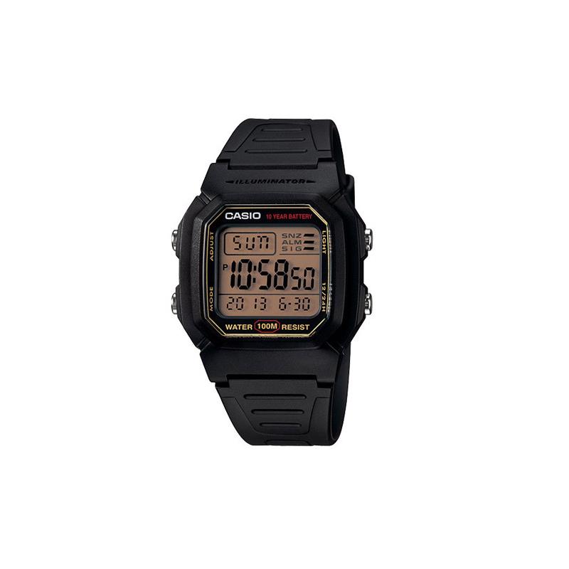 

Casio STANDARD Series Fashionable LCD Display Quartz Movement Resin Strap Japanese and Korean Watch Men s Watch Black Dial W-800HG-9A чёрный