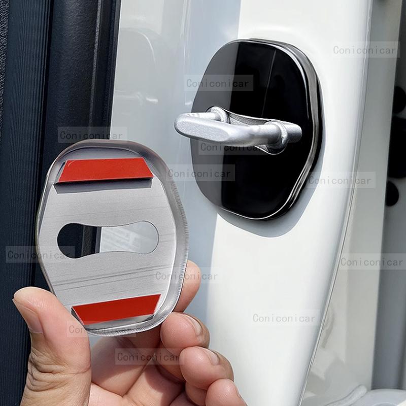 For GEELY COOLRAY -2025 2024 Accessories Car Door Lock Protect Cover Emblems Case Stainless Steel Decoration Protection