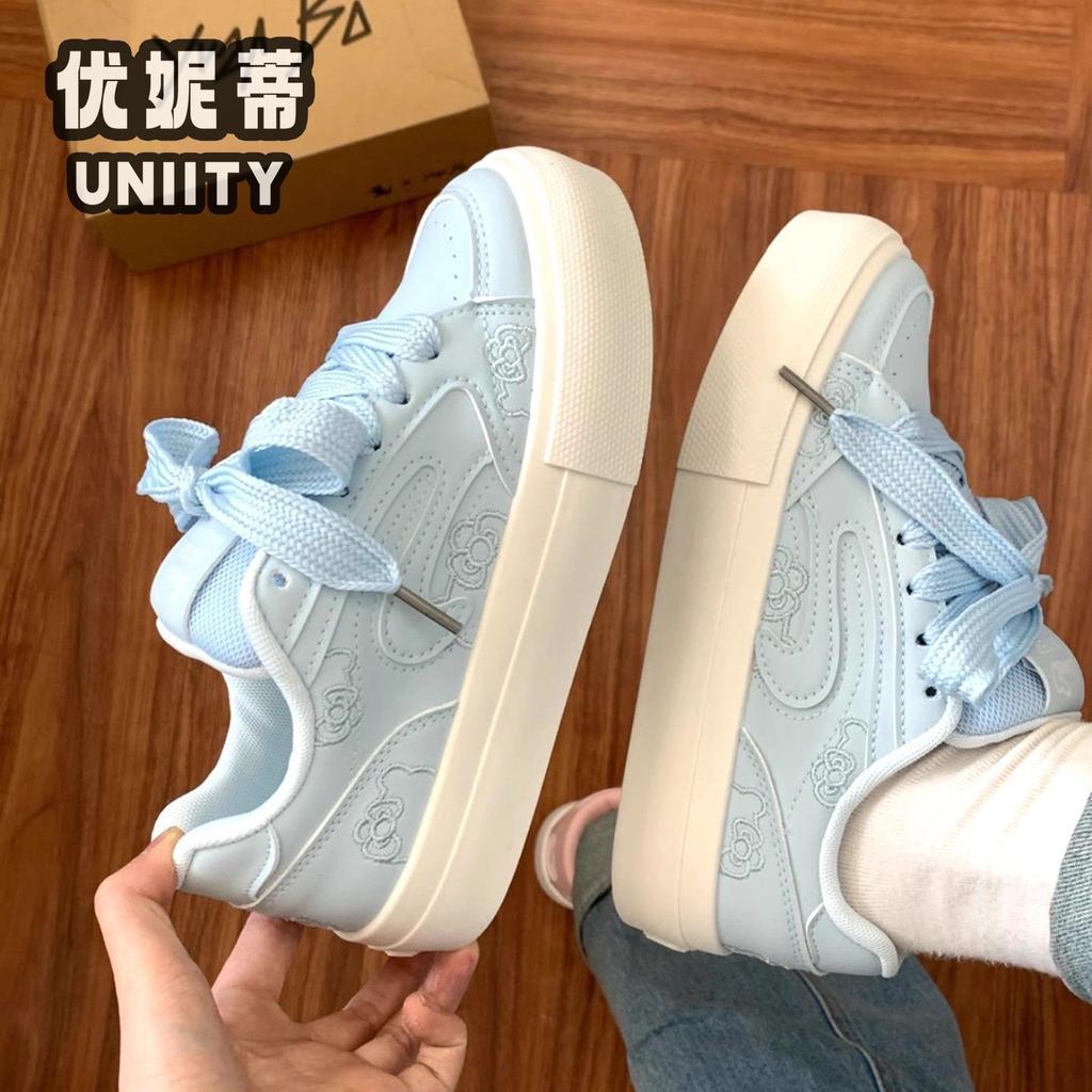 Campus style girl heart pink platform women ins autumn new sports versatile board shoes