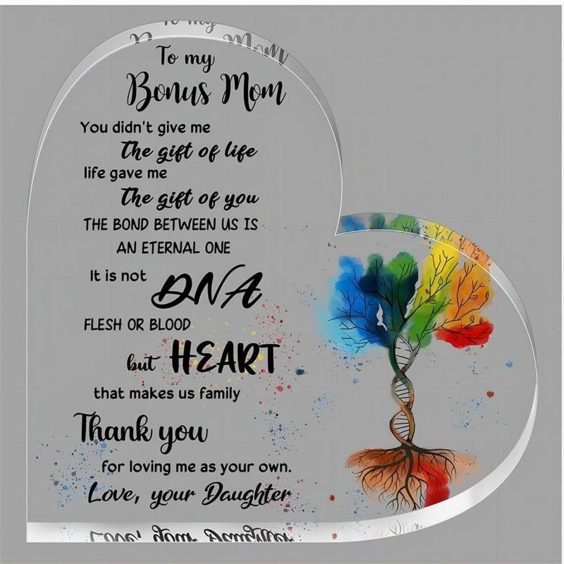 Tree of Life Bonus Mom Gift - Motivational Acrylic Plaque for Special Occasions чистый