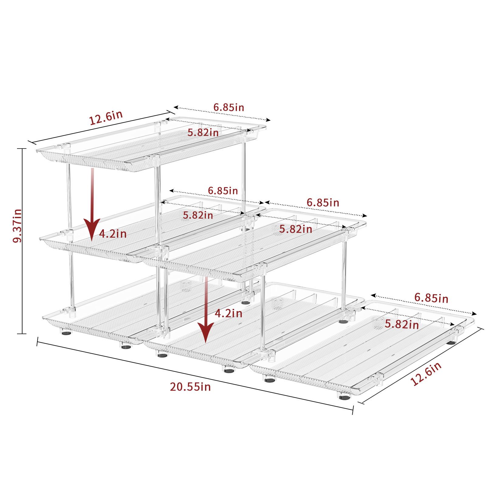 

Многоярусная прозрачная стойка для хранения, штабелируемая, для консервов и напитков