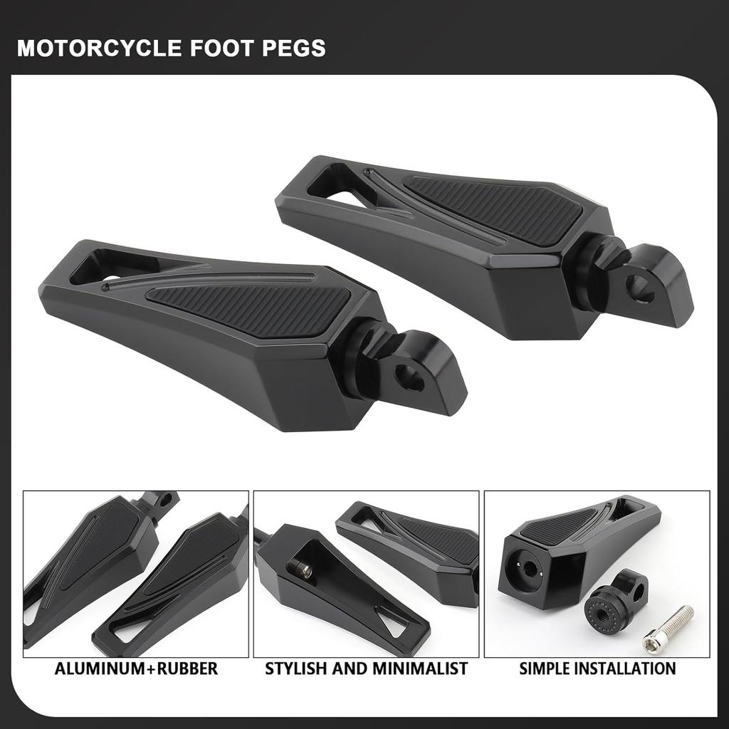 Motorcycle Foot Pegs Phantom Male Mount Footrest Pedals for Harley Sportster 883 Dyna Street Bob Fatbob Touring Road Glide Street Glides Fat Boy