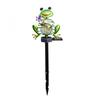 Ny Utendørs Solar Frosk Ornament Lampe Smijern Uthult Metall Solcelledrevet LED-lampe Utendørs streng Plen Hagedekorasjon