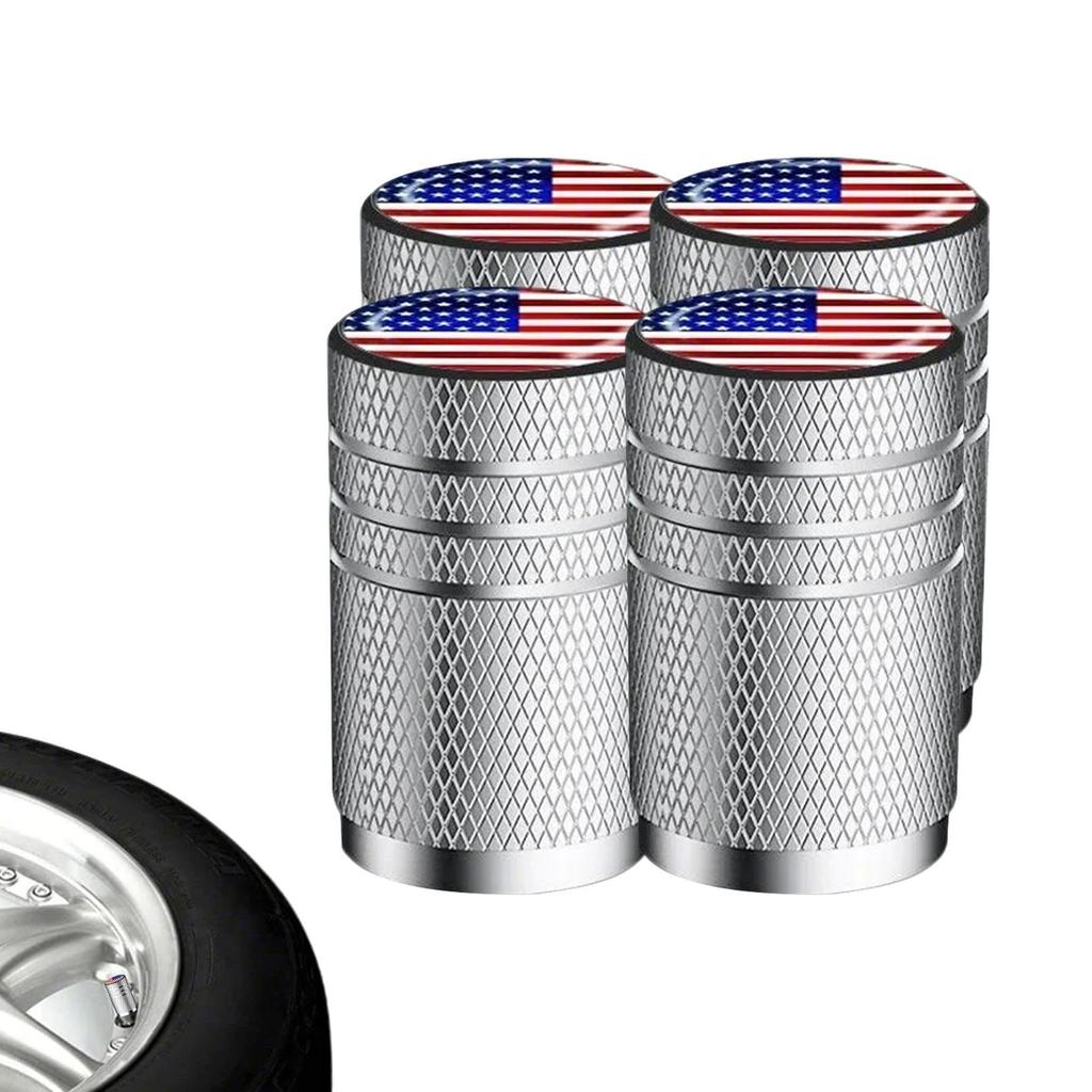 Aluminum Tire Valve Cap Set, Car Stem Cover - Proof 4 Piece Stem