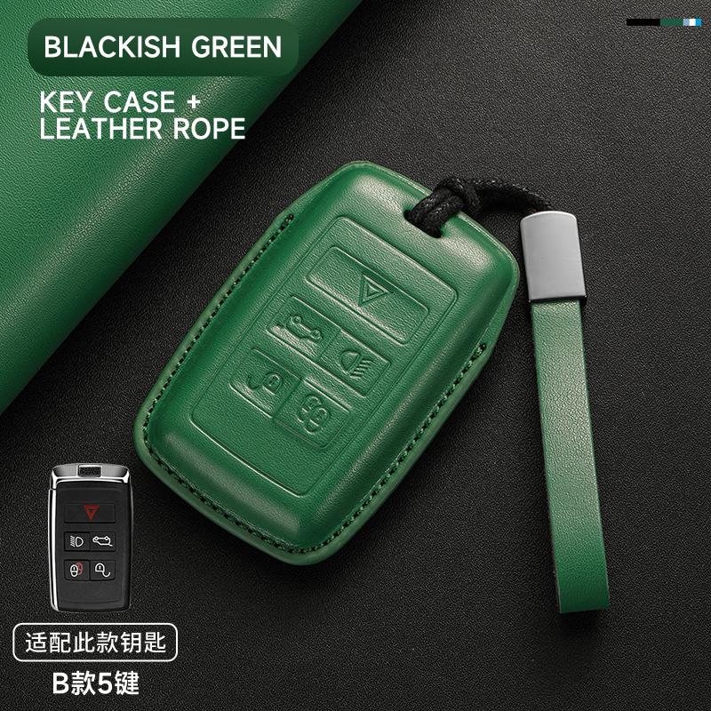 Leather Car Key Cover Case Protection Shell Keychain For Jaguar XE XJ XJL XF A9 C-X16 V12 Guitar F-type E-Pace