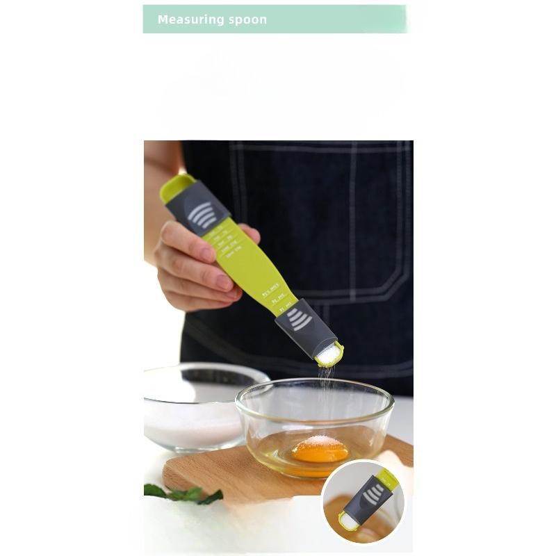 Adjustable Measuring Spoon with Graduations Salt Milk Powder Graduations Spoon Kitchen Dual Head Design Meets Different Needs