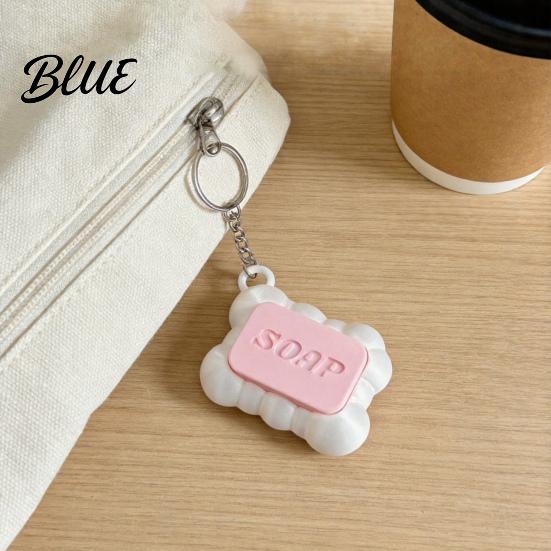 Sensory Toys for Focus And Calm 3D Printed Soap Fidget Keychain Creative Stress Relief Toy with Click Cute Embossed Sound Bags and Keys Portable