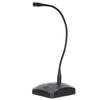 Gooseneck Wired Microphone Adjustable Black Desk Meeting Microphone with XLR to 6.35mm Cable for