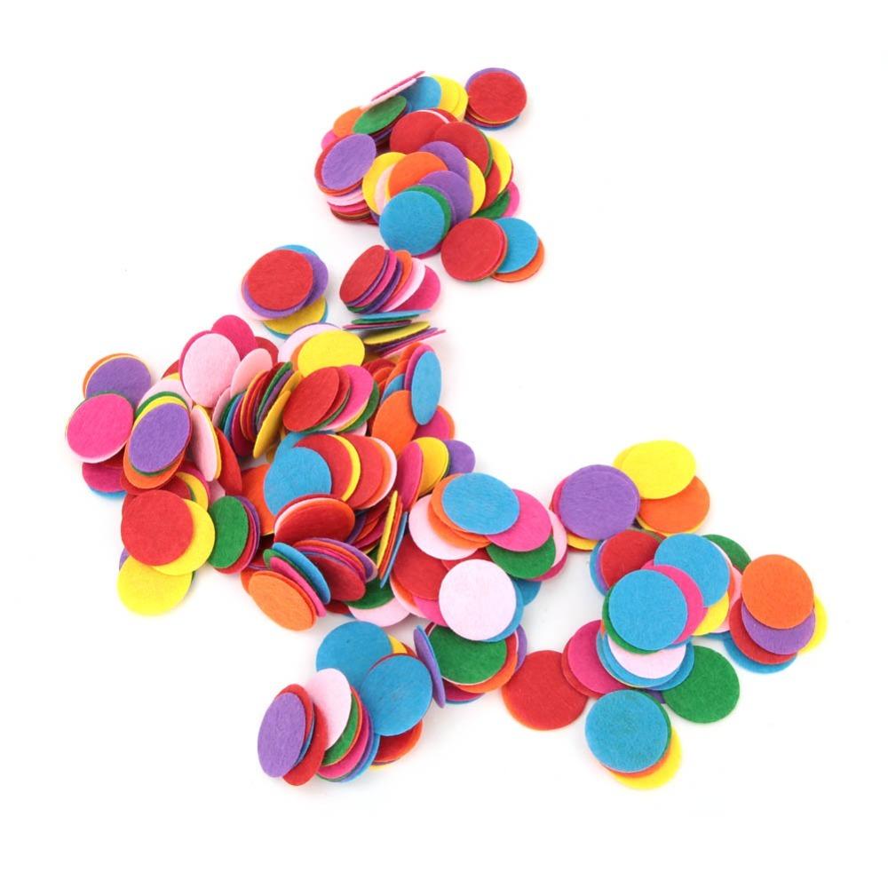 

500pcs Mixed Color Felt Round Pads Non-Woven Fabric Felt Applique Circles DIY Projects 25mm